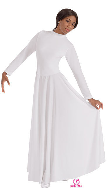 Plus Size Polyester High Neck Liturgical Dress (13847p)