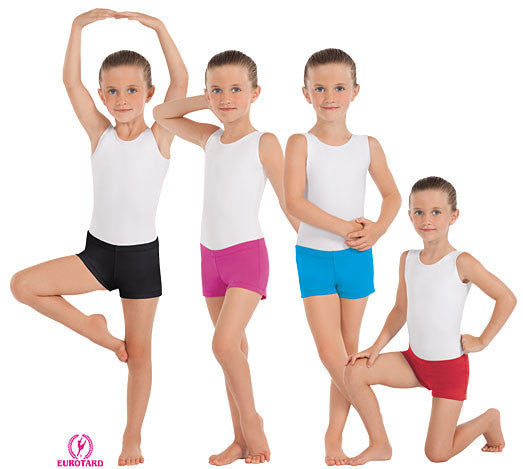Child Microfiber Straight Front Booty Shorts (44335c)