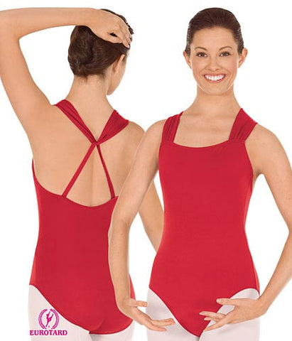 Adult Microfiber Hatler Style Leotard w/Twisted  "A" Line Support Straps (4494)