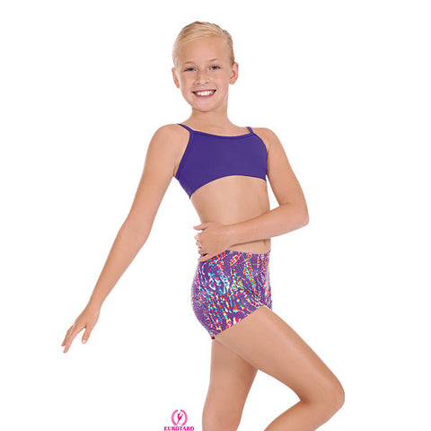 Child Multi Color Print & Sparkle Booty Shorts (47535c)